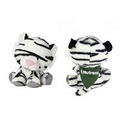 6" Tasha WB White Tiger with bandana and one color imprint